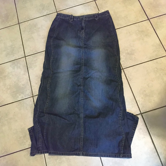 Vintage S.Oliver maxi denim distressed skirt - Picture 10 of 15